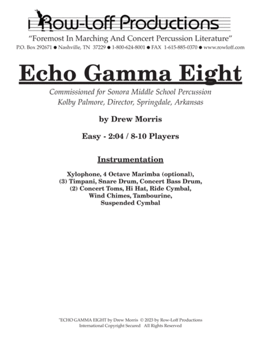 Echo Gamma Eight image number null