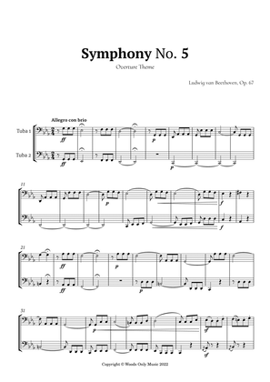 Book cover for Symphony No. 5 by Beethoven for Tuba Duet