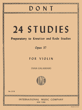 Book cover for 24 Studies, Opus 37