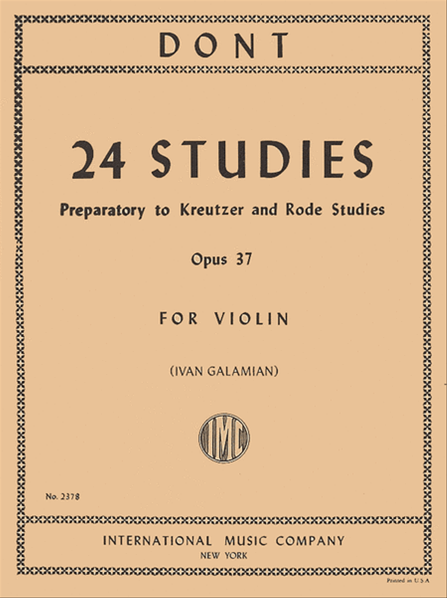 Book cover for 24 Studies, Opus 37