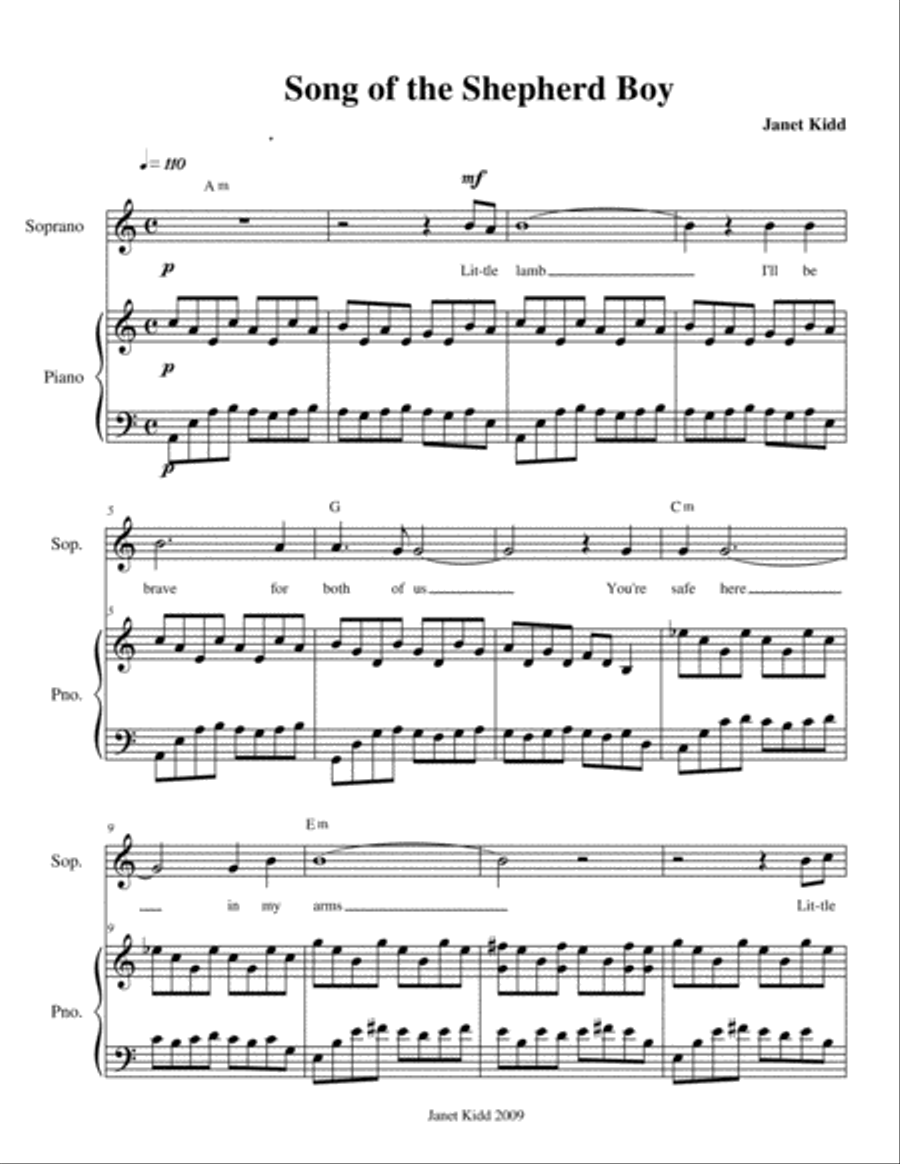 Song of the Shepherd Boy Song of the Shepherd Boy High Voice scores gallery preview page 1