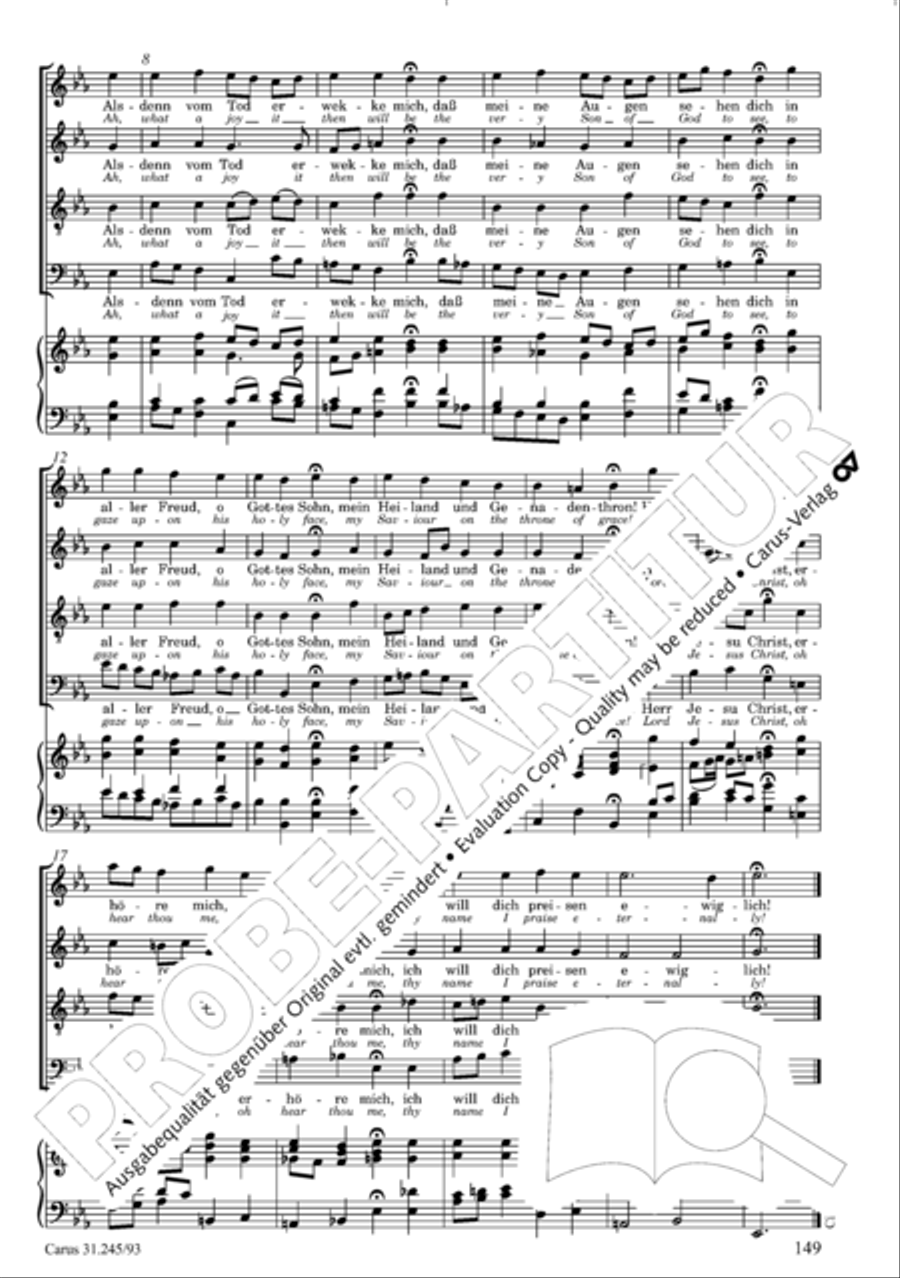 St. John Passion (Johannes-Passion) 4-Part scores gallery preview page 150
