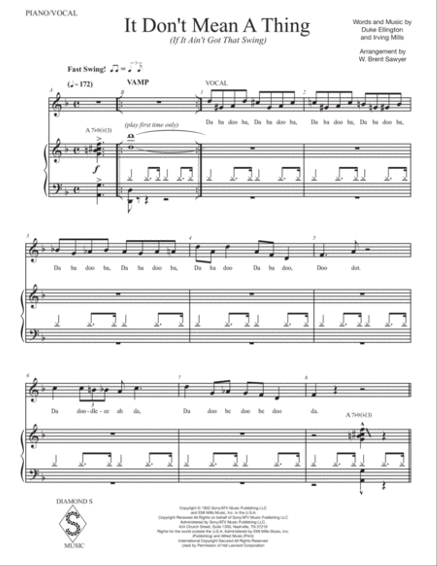 It Don't Mean A Thing (If It Ain't Got That Swing) Small Ensemble scores gallery preview page 2