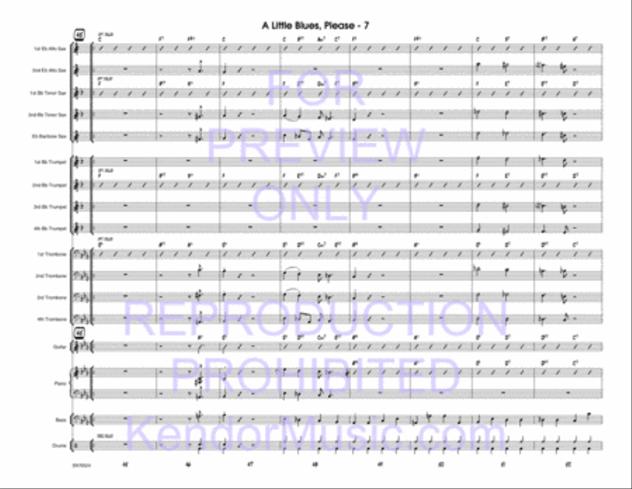 Little Blues, Please, A (Full Score) Jazz Ensemble scores gallery preview page 8