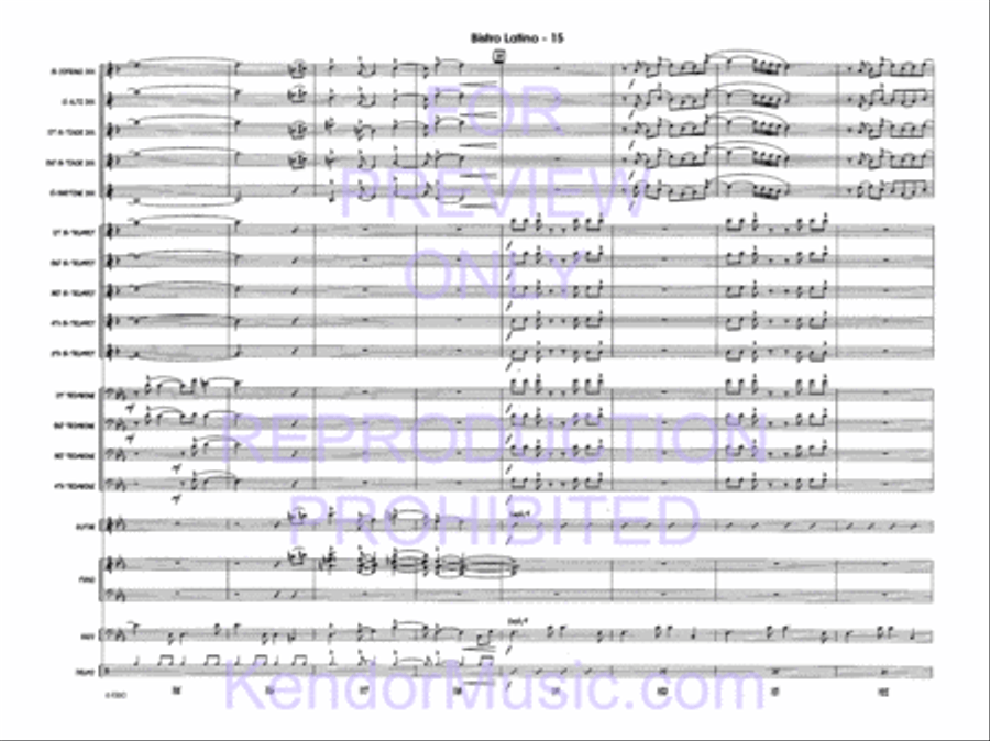 Bistro Latino Jazz Ensemble scores gallery preview page 17