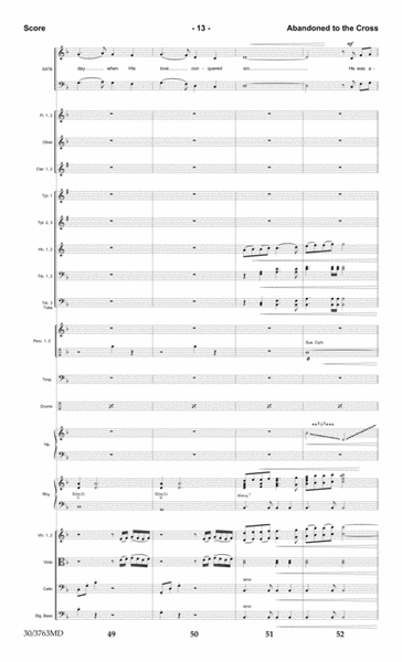 Abandoned to the Cross - Orchestral Score and CD with Printable Parts