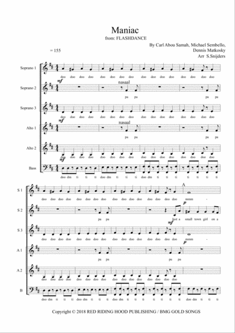 Maniac Choir scores gallery preview page 1