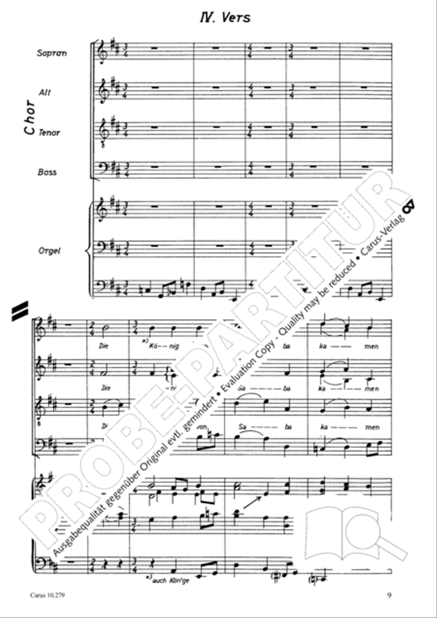 A babe is born in Bethlehem (Ein Kind geborn zu Bethlehem) 4-Part scores gallery preview page 10