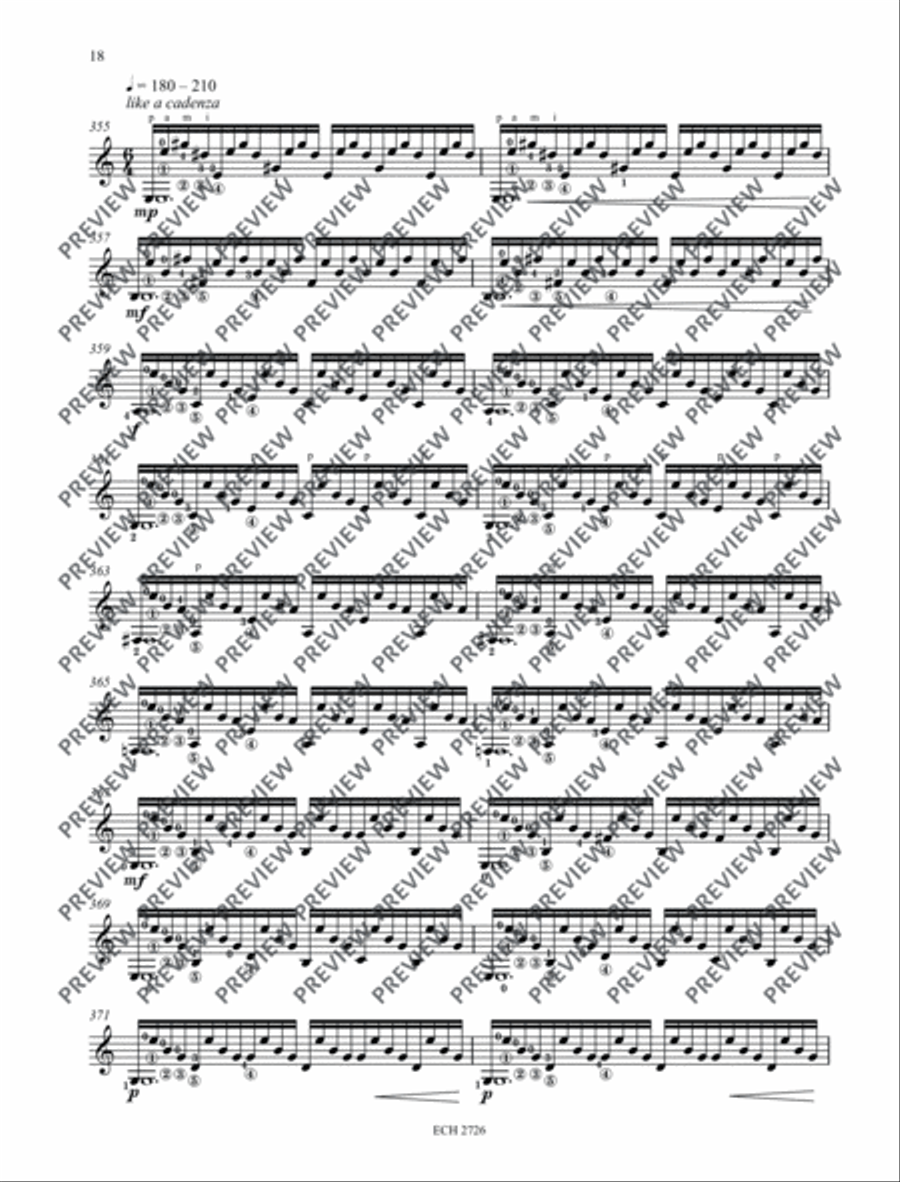 Feuerbach Variations Classical Guitar scores gallery preview page 19