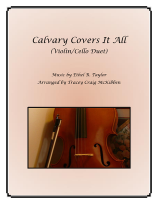 Book cover for Calvary Covers It All for Violin/Cello Duet