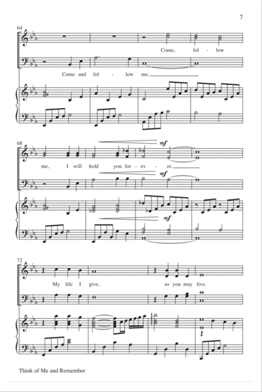 Think of Me and Remember 4-Part scores gallery preview page 8