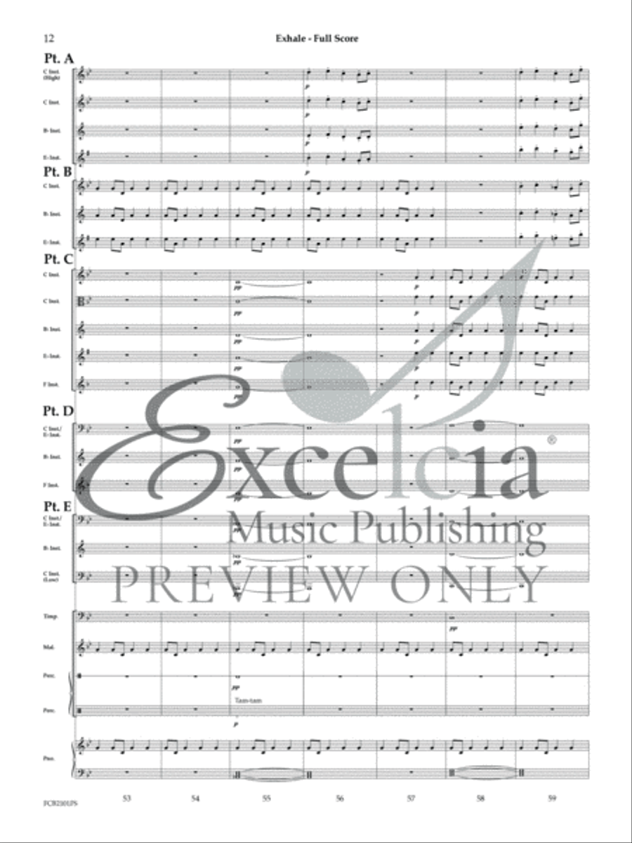 Exhale (Score) Concert Band scores gallery preview page 13