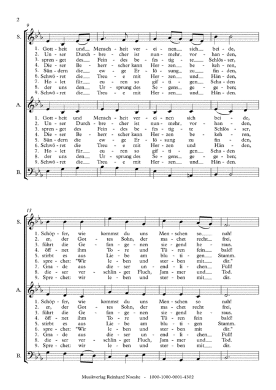 Jesus ist kommen, Grund ewiger Freude 3-Part scores gallery preview page 2