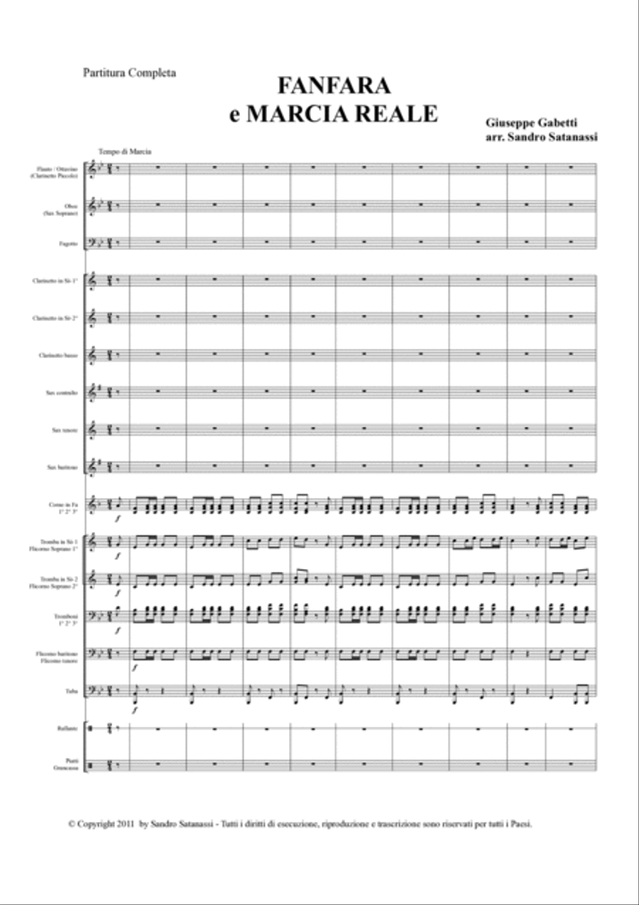 Fanfara e Marcia Reale Concert Band scores gallery preview page 4