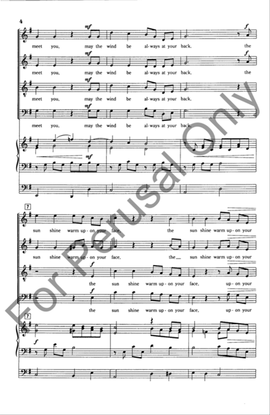 May the Road Rise to Meet You 4-Part scores gallery preview page 3