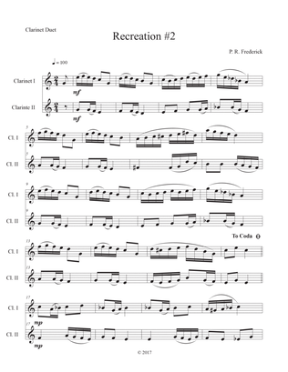 Recreation #2 (Clarinet Duet)