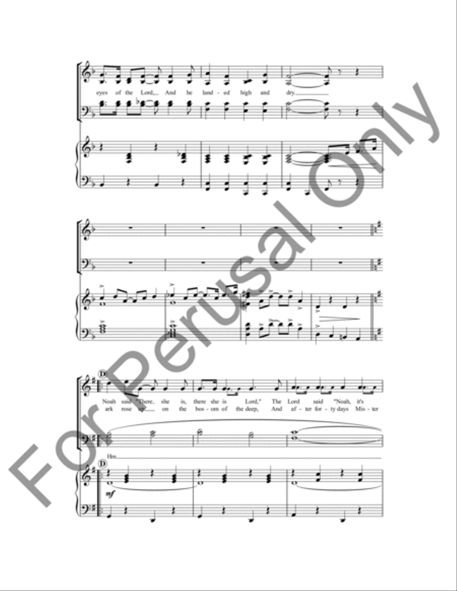 Noah Found Grace In The Eyes Of The Lord 4-Part scores gallery preview page 5