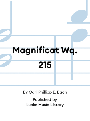 Magnificat Wq. 215
