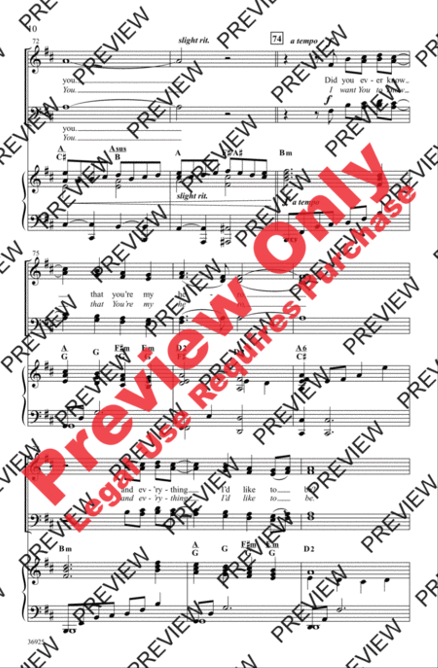 The Wind Beneath My Wings 4-Part scores gallery preview page 10