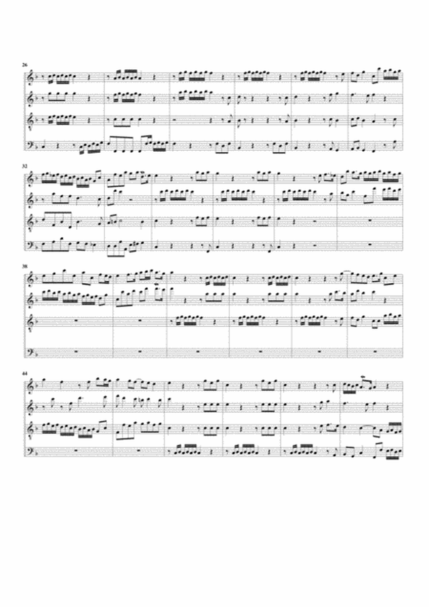 Fugue BuxWV 145/II (arrangement for 4 recorders)