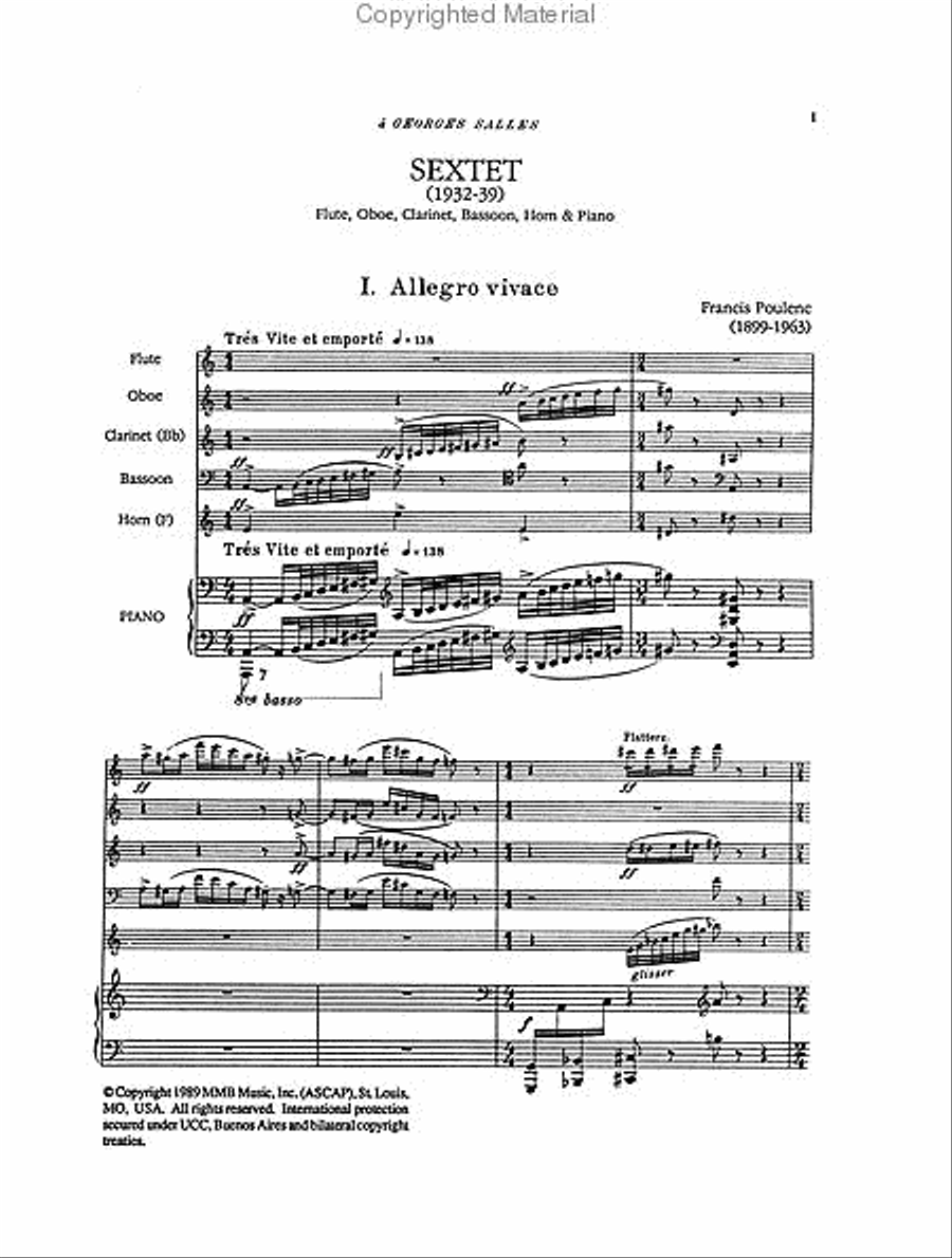 Sextet Woodwind Quintet scores gallery preview page 2