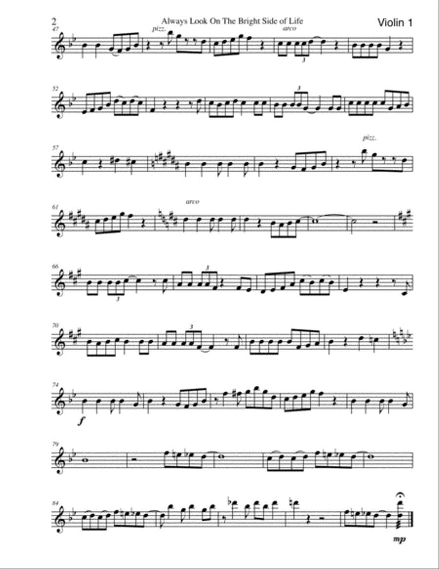 Always Look On The Bright Side Of Life Small Ensemble scores gallery preview page 5