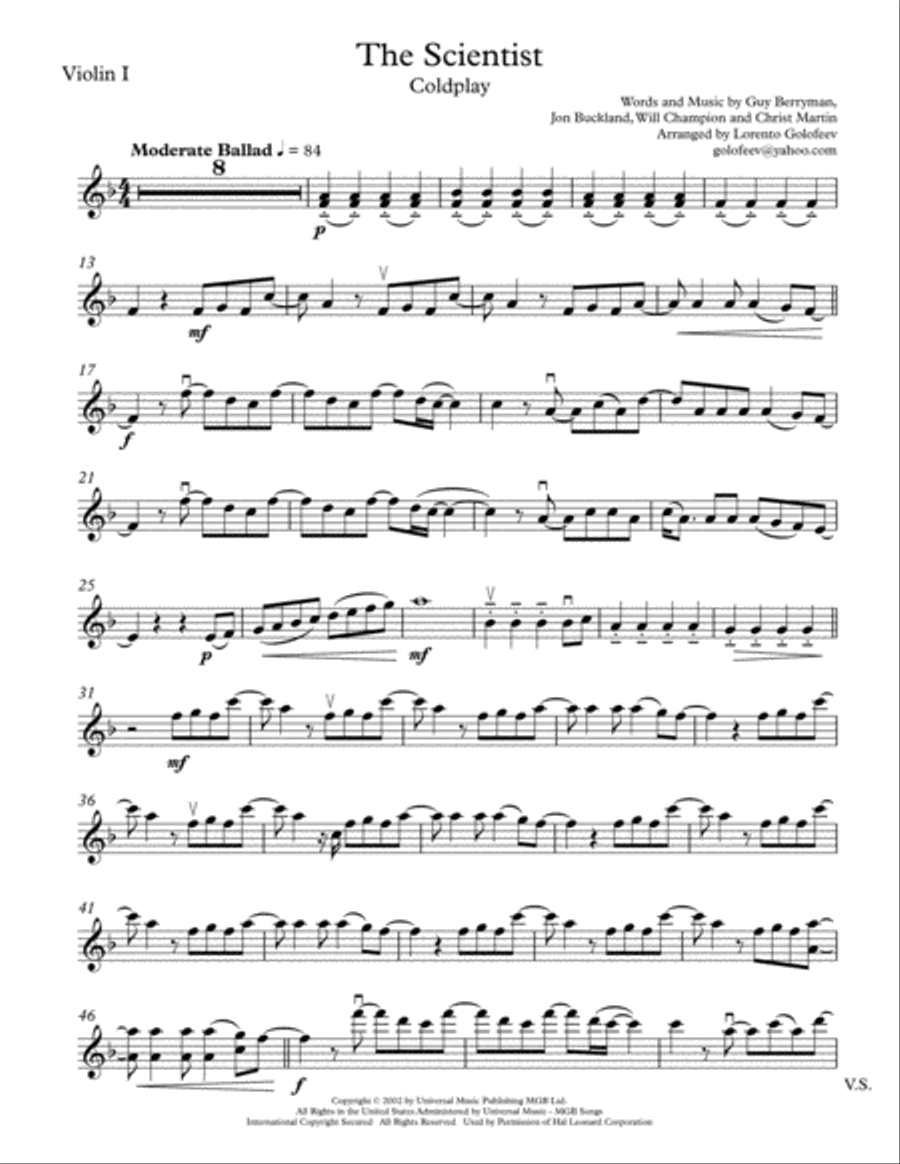 The Scientist String Quartet scores gallery preview page 1