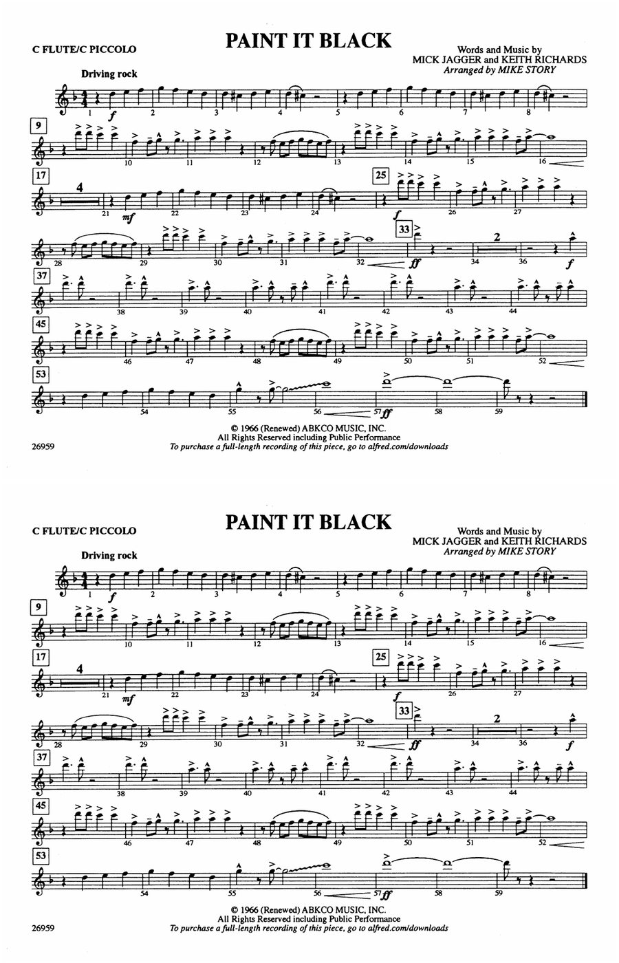 Paint It Black: Flute