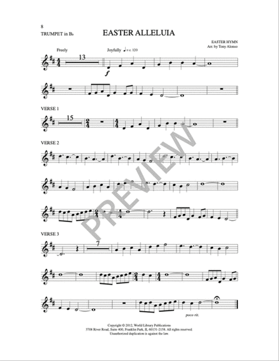 Easter Alleluia 2-Part scores gallery preview page 12