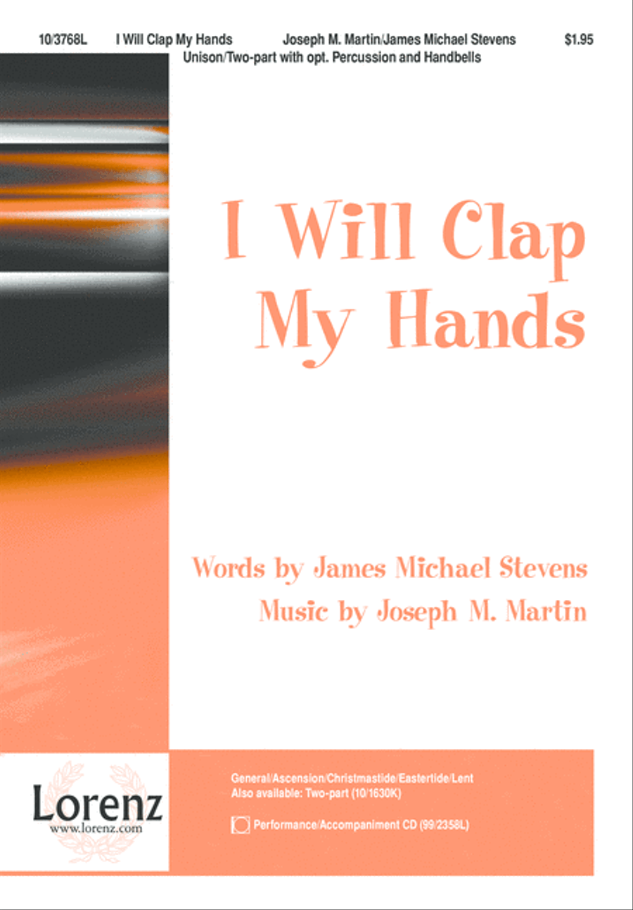 I Will Clap My Hands Unison Choir scores gallery preview page 1