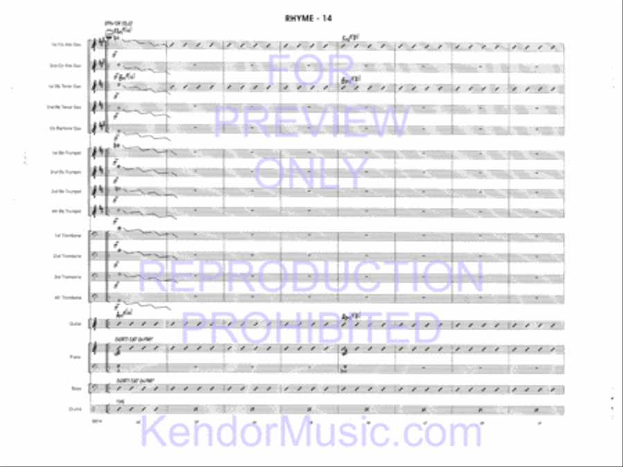 Rhyme (Full Score) Jazz Ensemble scores gallery preview page 16