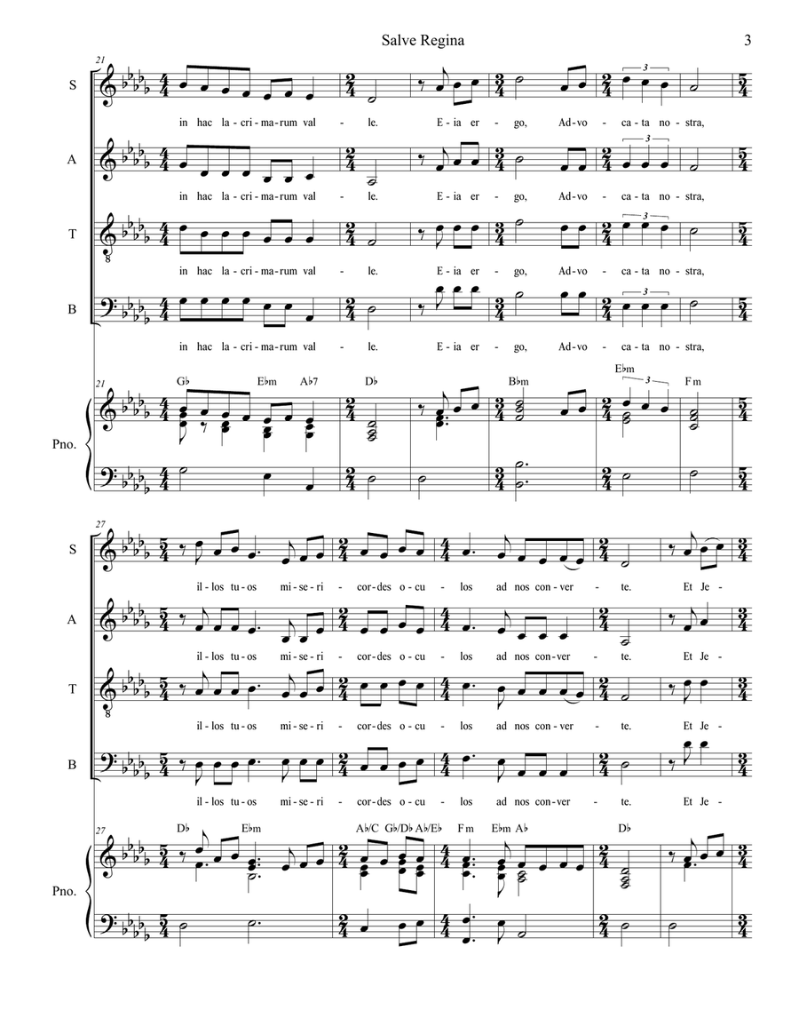 Salve Regina (SATB) image number null
