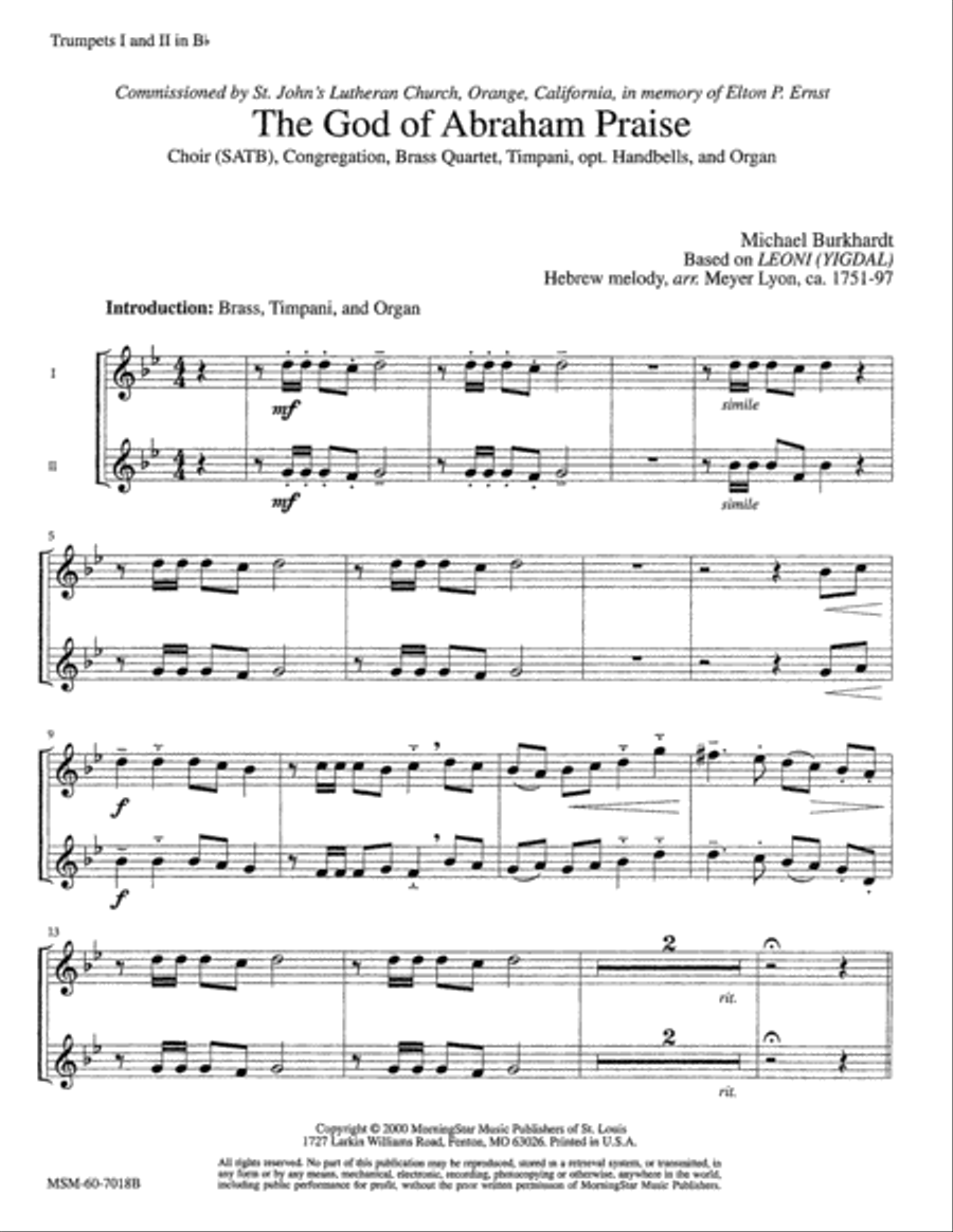 The God of Abraham Praise Choir scores gallery preview page 2