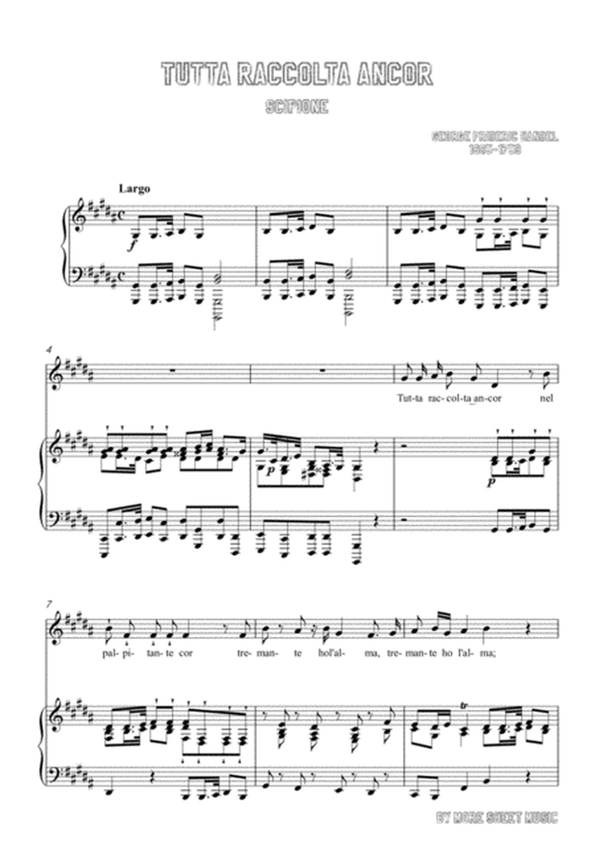 Handel-Tutta raccolta ancor in g sharp minor,for Voice and Piano image number null