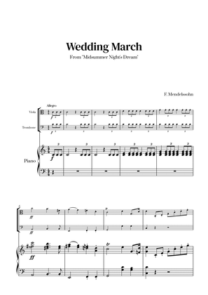 Felix Mendelssohn - Wedding March From Midsummer Night's Dream for Viola, Trombone and Piano