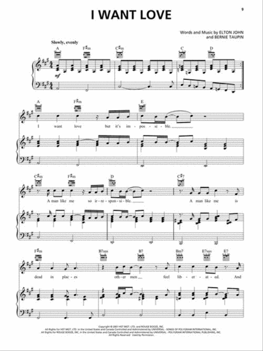 Rocketman Piano, Vocal, Guitar scores gallery preview page 6