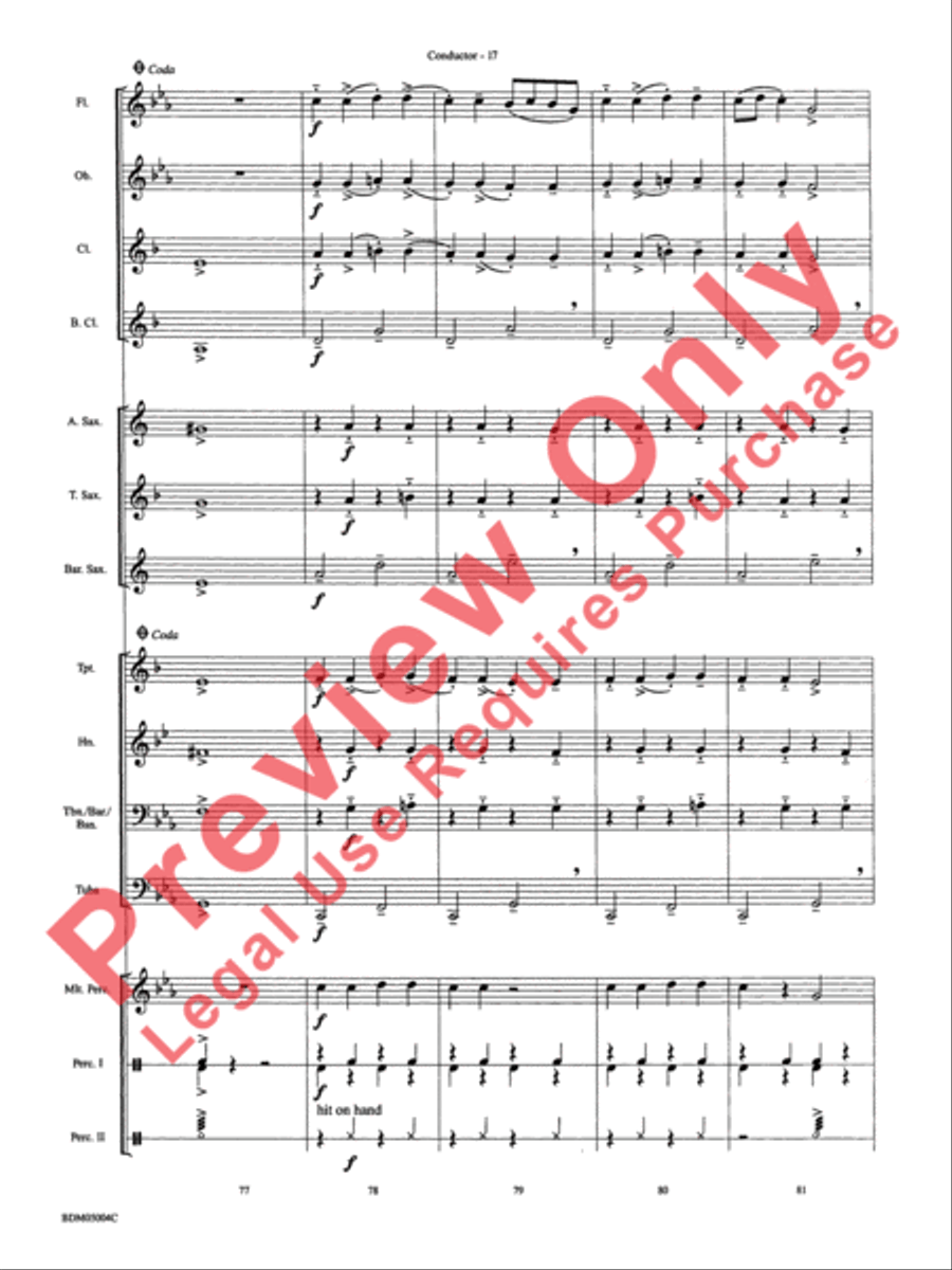 Russian Folk Dance Concert Band scores gallery preview page 19