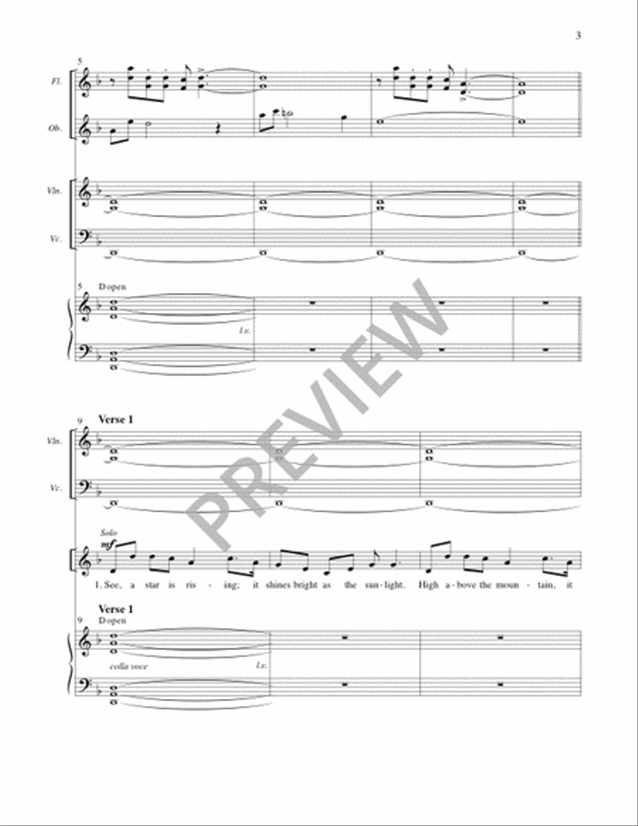Stella Splendens - Full Score and Parts 4-Part scores gallery preview page 3