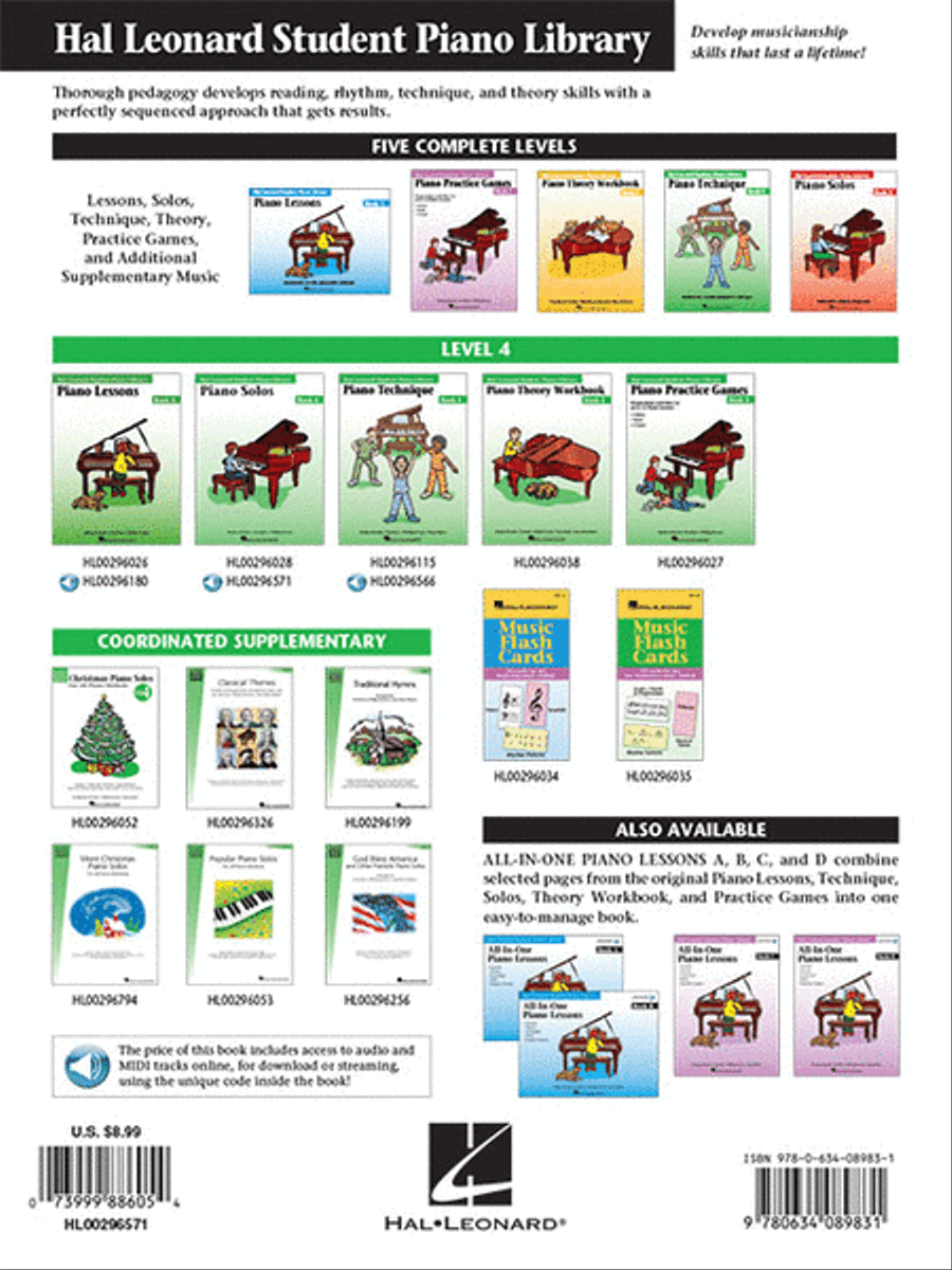 Piano Solos Book 4 – Book with Online Audio Piano Method scores gallery preview page 5