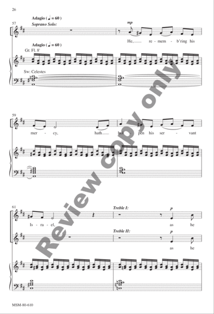 Evensong Unison Choir scores gallery preview page 59