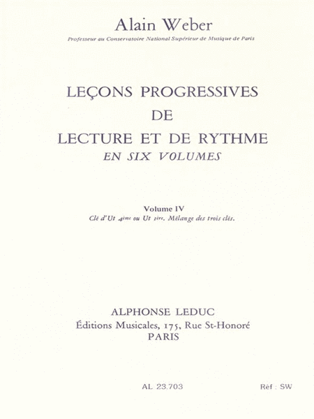 Progressive Lessons Of Reading And Rhythm - Volume 4