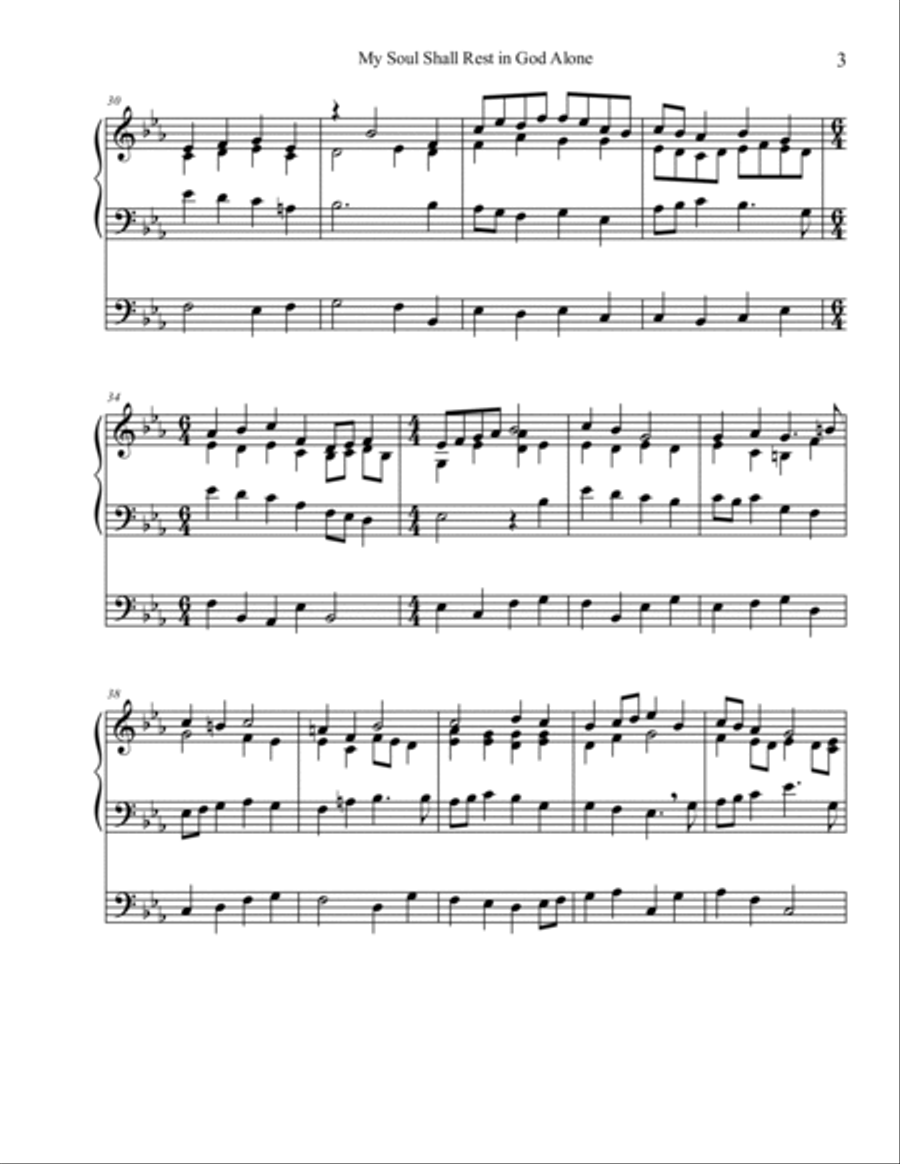 My Soul Shall Rest in God Alone Organ Solo scores gallery preview page 3