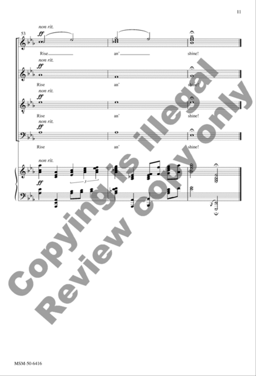 Rise, Shine! Divisi scores gallery preview page 11