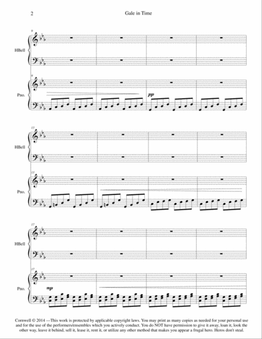 A Gale in Time Handbell Choir scores gallery preview page 3