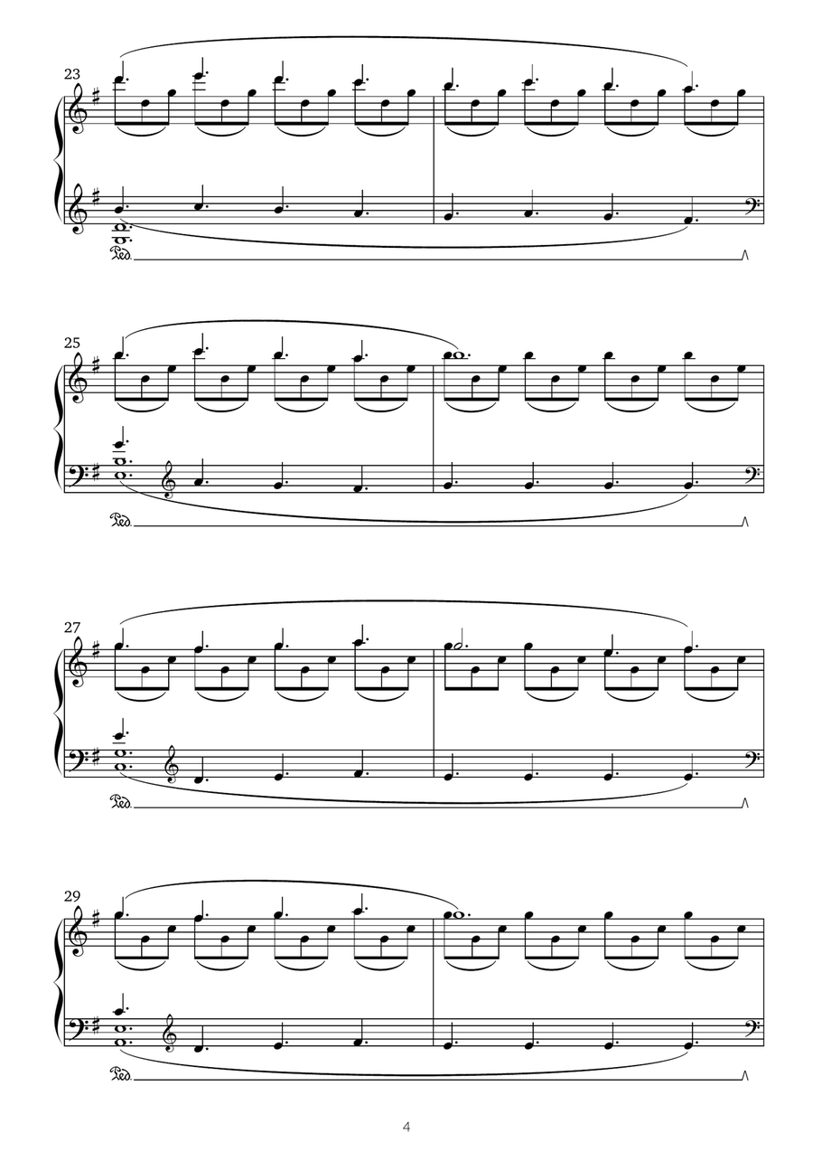 The Secret Garden Piano Solo scores gallery preview page 4