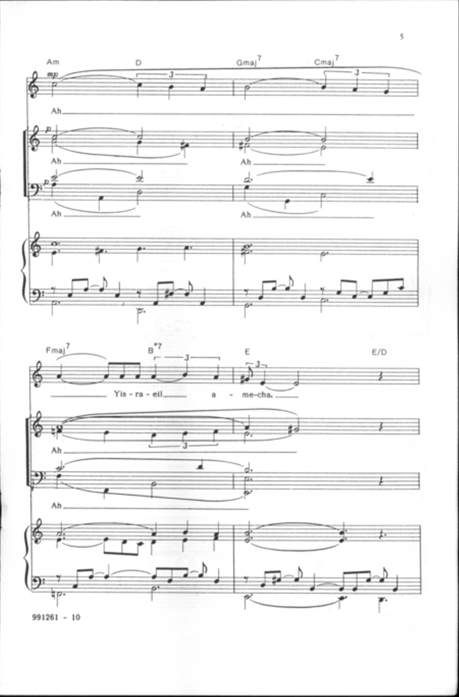 R'Tzei (for Solo High Voice with optional SATB Choir) 4-Part scores gallery preview page 3
