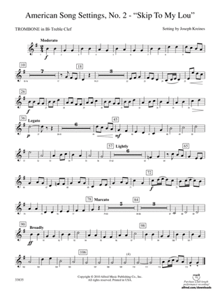American Song Settings, No. 2: (wp) 1st B-flat Trombone T.C.