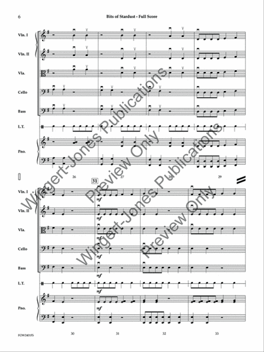 Bits of Stardust (Score) String Orchestra scores gallery preview page 7