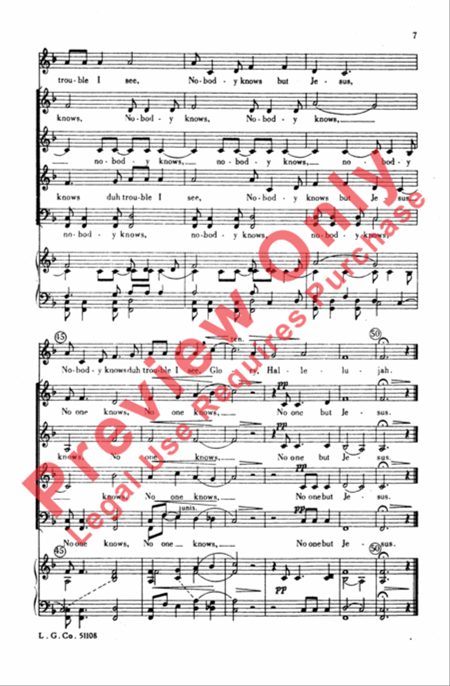 Nobody Knows 4-Part scores gallery preview page 7