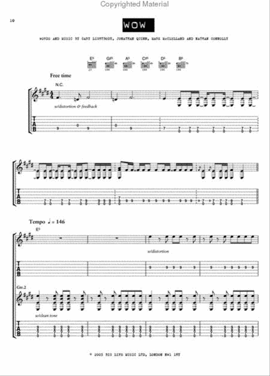Snow Patrol -- Final Straw Guitar Tablature scores gallery preview page 3